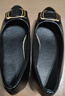 卡帝乐鳄鱼轻奢高档真皮妈妈鞋女单鞋真软皮工作鞋软底舒适粗跟浅口小皮鞋春 黑色金扣:标准码 35:脚宽脚胖大一码 实拍图
