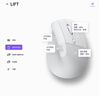 罗技（Logitech）Lift人体工学鼠标 垂直鼠标 小手鼠标 无线蓝牙鼠标 3台设备秒切换 带Logi Bolt接收器 白色 实拍图