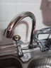壹品印象厨房水槽洗菜盆双孔水龙头阳台洗衣台拖把洗手池冷热混水阀 双把大弯款+带配件【精铜主体】 实拍图
