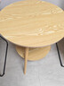 全品屋小圆桌茶几家用客厅简易沙发边几北欧卧室床头边桌迷你阳台小桌子 【双层】木纹色60*60*70CM 加粗桌腿 加大承重 实拍图