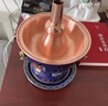 炊老爷（CHUILAOYE）景泰蓝单人铜火锅家商用老式小火锅锅具一人一锅酒精炉火锅专用锅 黄双龙[紫铜葫芦款]+送燃油6件套 20cm 实拍图