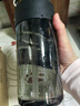 【京东物流】大容量运动水杯塑料水壶便携带吸管耐高温健身学生男 深邃黑1200ml 实拍图