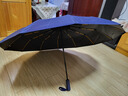 暖心话全自动雨伞折叠大号男女双人晴雨两用防紫外黑胶防晒遮阳伞太阳伞 96骨全自动伞-藏青色 实拍图