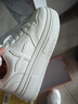 鹿季小白鞋女板鞋十字花2025年秋季新款时尚百搭运动休闲鞋鞋子 白色 40 实拍图