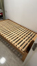 源氏木语全实木床北欧风小户型卧室家具橡木床现代简约主卧1.5m1.8m双人床 原木色高铺夜光床斜靠版【橡木】 1200mm*2000mm  框架结构 实拍图