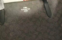 蔻驰（COACH）【品牌直供】女士大号大容量单肩手提托特包胡桃木拼黑色CBT20 实拍图