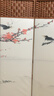 中式简易折叠可移动屏风遮挡板帘客厅隔断墙卧室现代简约办公室 单面图案送底座（加厚加粗） 1.8米高8扇一组4米宽 实拍图