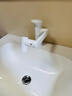九牧（JOMOO）冷热面盆水龙头洗脸盆台浴室卫生间万向旋转机械臂双水花一级水效 【雅白】32706 实拍图