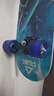 匹克儿童滑板轮滑双翘板男女专业动作款闪光滑板车配护具套装 海洋蓝 实拍图