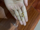 周六福（ZLF） 黄金耳饰女款5G足金生肖兔蝴蝶结耳钉挚爱兔 计价 1.09g 实拍图