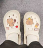 名创优品（MINISO）洞洞鞋女款2025新款eva防滑防臭沙滩鞋增高凉拖鞋女夏季外穿 石英粉+水晶熊 40-41 实拍图