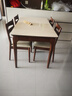全友家居 新中式钢化玻璃实木框餐桌椅组合小户型家用吃饭桌子 实拍图