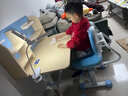 读书郎儿童学习书桌椅套装多功能可升降中小学生桌椅子写字桌家用课桌 三层高书架+手摇椅+9cm真追背蓝 实拍图