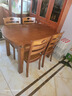 千禧盛世 实木餐桌椅子组合小户型餐厅家具 胡桃色普通款 120cm 一桌四椅 实拍图