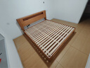 源氏木语全实木床北欧风小户型卧室家具橡木床现代简约主卧1.5m1.8m双人床 原木色低铺夜光床直靠【山毛榉】 1800mm*2000mm  框架结构 实拍图