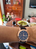 韩版男士手表时尚商务手表蓝盘皮带高档腕表 合金棕色（升级版机芯） 实拍图