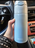 膳魔师（THERMOS）保温杯400ml男女士儿童学生保冷吸管杯水杯子TCMI-400S BLW 实拍图