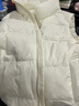 雪中飞羽绒服女2025冬季短款宽松背心轻薄马甲玉石白L 实拍图