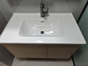 九牧（JOMOO）浴室柜陶瓷一体盆卫生间洗脸盆柜组合洗手盆卫浴洗漱台A2741升级 智能款 双侧灯|除雾 淡藕80cm 【无龙头】 实拍图