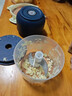 绞肉机小型打蒜器家用绞蒜切蒜器多功能辅食料理机电动蒜泥神器蒜蓉机自动切菜机压蒜器 蓝色-升级大电机 0.26L （塑料杯） 实拍图