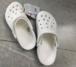卡骆驰（CROCS）洞洞鞋贝雅卡骆班轻便耐磨一脚蹬休闲鞋|205089 白/深蓝-126 36 /37(220mm) 实拍图
