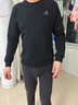 特步（XTEP） 卫衣男装套头t恤衫秋季休闲运动服饰男士保暖打底宽松大码跑步服 力荐-标准黑 -logo基础圆领不加绒 L /175 -现货速发 实拍图