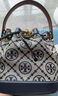汤丽柏琦（Tory Burch）TB女包 T MONOGRAM 手提托特包水桶包单肩包斜挎酒桶包 79487-405 海军蓝 中号 实拍图