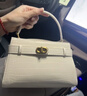 CHARLES&KEITH纯色褶皱磁吸手提斜挎托特包包女包生日礼物CK2-30782347 Cream奶白色 S 实拍图