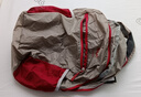 MZXM德国进口品质超轻薄双肩包女夏户外旅行背包轻便折叠皮肤包出行 浅灰/红【横版拉链】 25升 实拍图