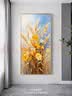仟画物语手绘玄关油画《丰收麦穗》抽象艺术画客厅沙发背景墙竖版挂画壁画 美院画家手绘-金属拉丝金框 50x100cm 实拍图