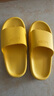佳途儿童拖鞋 一次性拖鞋室外凉拖可便携防滑浴室洗澡鞋子 黄色34-35 实拍图