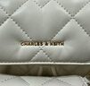 CHARLES&KEITH菱格大容量柔软多用背包书包双肩包包女包生日礼物CK2-60151400 Cream奶白色 S 实拍图