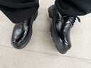 意尔康男鞋皮鞋男春秋季英伦德比鞋男厚底商务大头正装皮鞋新郎皮鞋 黑色 41 实拍图
