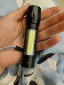 手电筒强光侧灯可充电伸缩变焦家用户外停电应急便迷你盒装手电筒 【无盒铝合金款】 带侧灯400毫安 实拍图