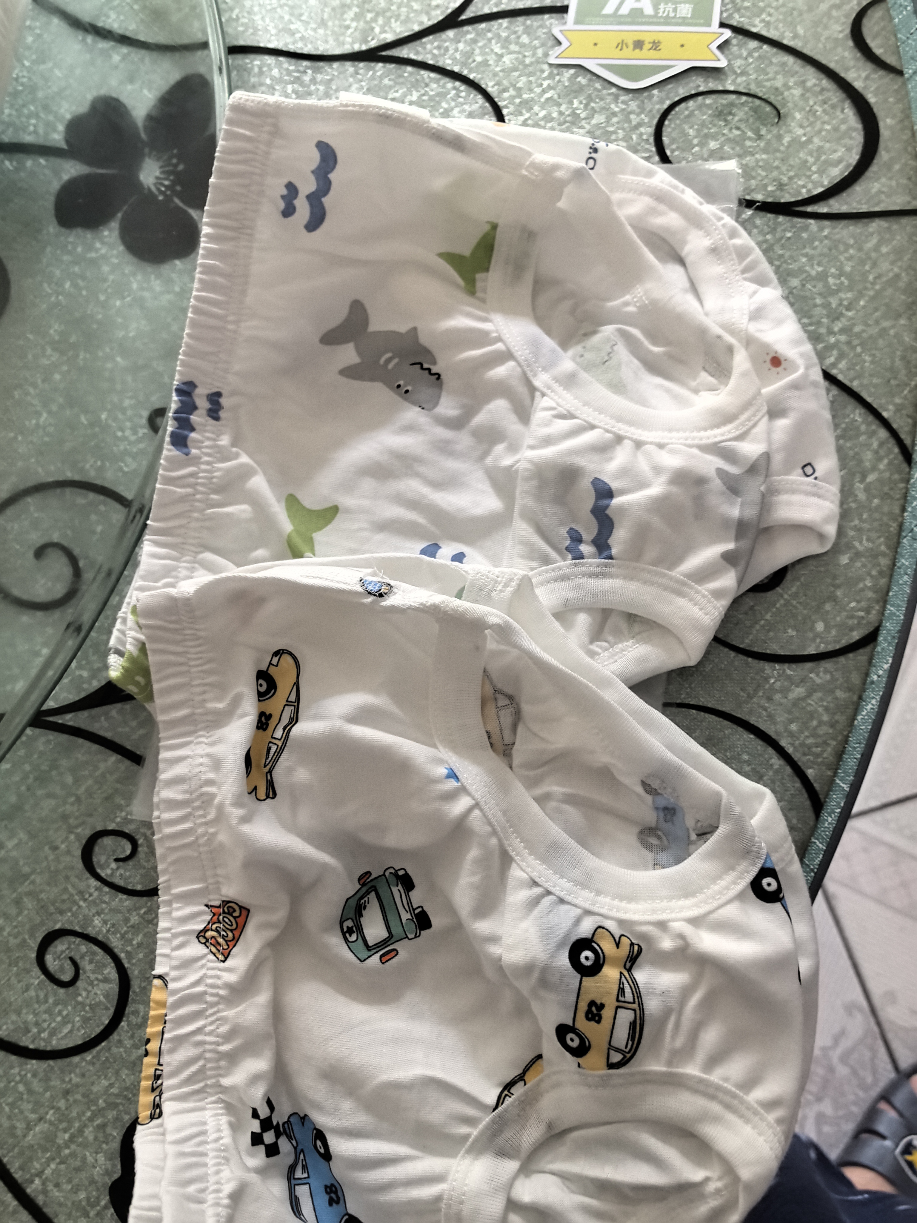小青龙幼儿童男童女童面包裤宝宝女孩内裤纯棉中大童三角裤不夹pp 男宝宝套餐A- 抑菌款 4条 100 （建议85-100cm） 实拍图