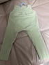 Aengbay昂贝 德绒高腰护肚裤大pp裤新生儿秋裤大屁屁裤宝宝打底裤秋冬 绿色 100 cm 实拍图