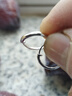 明牌珠宝新年礼物 铂金Pt950白金简约光面圆圈耳环耳圈耳饰女BFH0027 铂金耳环 约1.11克 实拍图