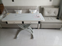 欧乐派可移动升降茶几餐桌两用小户型方形家用多功能折叠岩板伸缩秒变桌 120*60【玻晶奢石】天山暮雪-4抽 实拍图