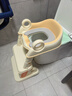 曼龙儿童马桶坐便器男女宝宝阶梯式可折叠踩脚凳洗漱凳坐便圈 暖沙咖 实拍图