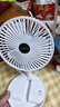 电风扇伸缩折叠小风扇宿舍家用静音充电型办公台式USB桌面宿舍大风力夏台面落地两用折叠电风扇 颜色随机 直插款无档位开关1个装 实拍图