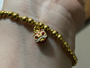 潮宏基 喜狮全家福黄金转运珠女足金串珠大小版送女友新年礼物U C 鸿福-小版 实拍图