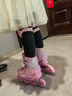 迪士尼（Disney）溜冰鞋儿童可调节安全易学轮滑鞋旱冰鞋直排滑冰鞋粉冰雪送礼物 实拍图
