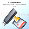 川宇USB3.0高速读卡器 多功能SD/TF二合一读卡器 支持手机单反相机行车记录仪监控存储内存卡 锌合金 实拍图