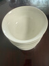 洁雅杰陶瓷面碗个人专用白瓷碗中式6英寸高脚米饭碗 4只装 新骨瓷 实拍图