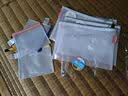 绿文5个B8防水加厚网格拉链袋  财务凭证收纳袋 透明资料袋文件袋 学生小钱包随身袋 实拍图