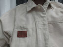 马登工装 法式猎装夹克男纯棉白色牛仔上衣大口袋复古休闲外套潮 米白色 （宽松偏大） L 实拍图