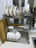 奥的304不锈钢碗碟沥水架厨房置物架放碗盘筷收纳柜盒台面碗具收纳架 【升级加粗加厚304】三层43CM-全套 实拍图