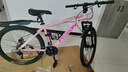 飞鸽（FLYING PIGEON）山地自行车成人男女变速山地车青少年中小学生车越野户外骑行单车 【铝合金】G8002代-辐条轮-粉色 26寸轮组（适合160-180cm） 21速入门版 实拍图