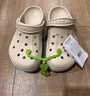 卡骆驰（CROCS）洞洞鞋贝雅卡骆班轻便耐磨一脚蹬休闲鞋|205089 石板灰/青柠绿-0GX 40 (250mm) 实拍图