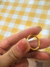 周六福（ZLF）  黄金戒指女款硬金三生三世足金素圈指环 定价单个 光面19号-0.88g 实拍图